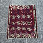Vintage Van Kilim Hair Tie Motif 4.07x4.86 ft nomarugs 2