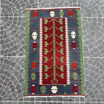 Vintage Handwoven Turkish Kilim - 2.62x4.07ft nomarugs 2