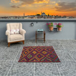 Vintage Turkish Kilim, Oushak Rug - 3.38x4.00ft nomarugs 1
