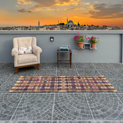 Vintage Adana Kilim - 2.33x7.22 ft nomarugs 1