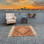 Vintage Afyon Cicim Kilim 4.00x4.66 ft nomarugs 1