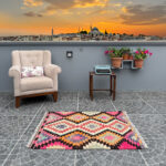 Vintage Handwoven Denizli Kilim 2.79x3.74 nomarugs 1